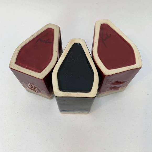 Rodolfo Padilla Mugs Lot of 3 With Wooden Mug Tree Stand Kokopelli Dolphin - Picture 12 of 16